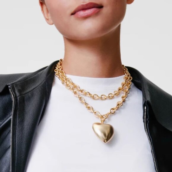 Roxanne Assoulin Gold Heart Necklace - Picture 1 of 6
